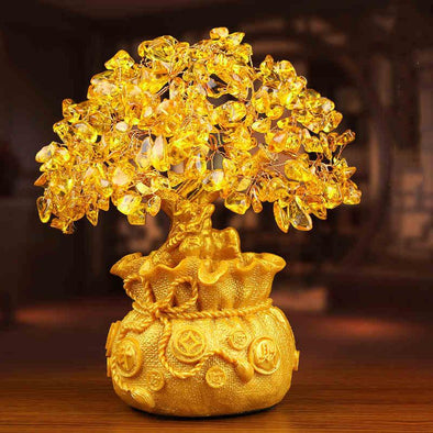 Citrine Money Tree Hand-made Ornament - Feng Shui for Prosperity