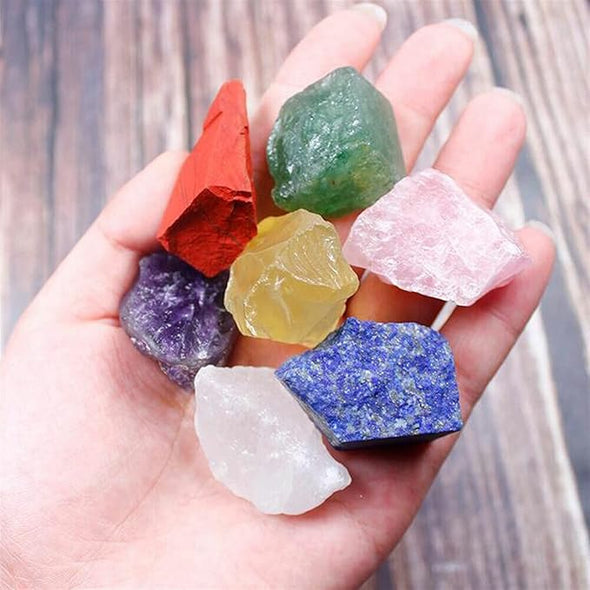 7pcs Natural Rough Healing and Energy Chakra Stones Set