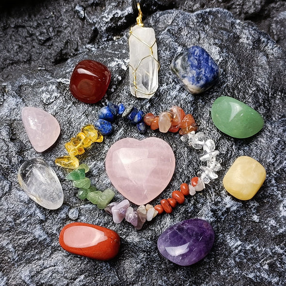 11 Pieces Healing Crystals & Stones Set