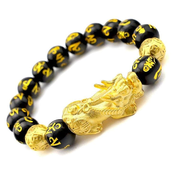 Feng Shui Pixiu Obsidian Wealth Bracelet