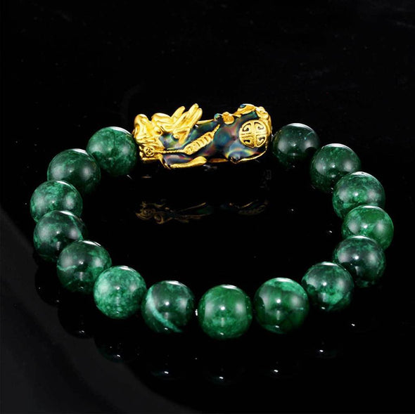 Color Changing Pixiu Jade - Wealth & Protection Bracelet Tree of Color 