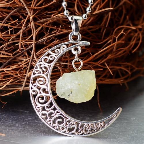 Crescent Moon Crystal Pendant Wild & Color Pale Crystal 