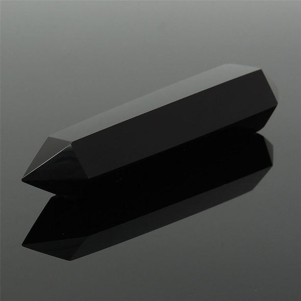 OBSIDIAN CRYSTAL DOUBLE-POINTED OBELISK Tree of Color 